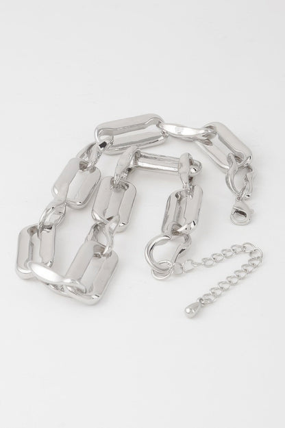 Shiny Hammered Chain Necklace