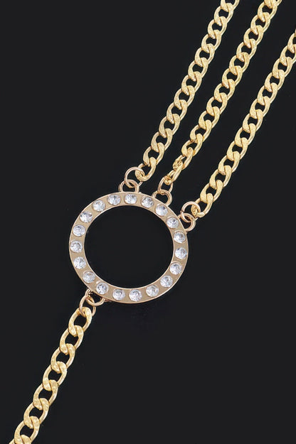 Chain Belt W/ Stone Ring