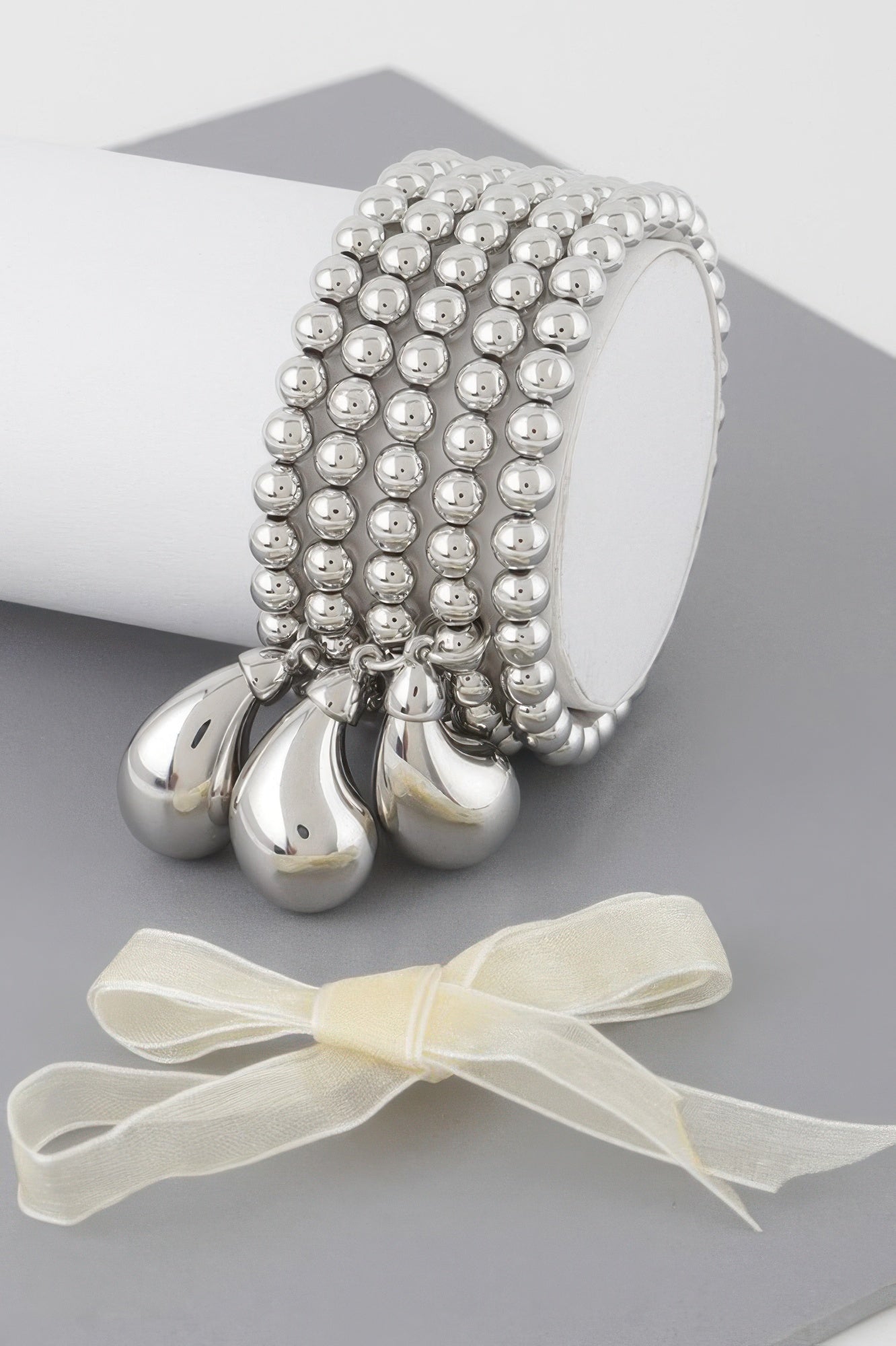 Beaded Triple Teardrop Bracelet