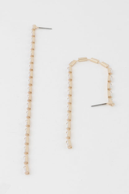 Crystal Bar Drop Earrings