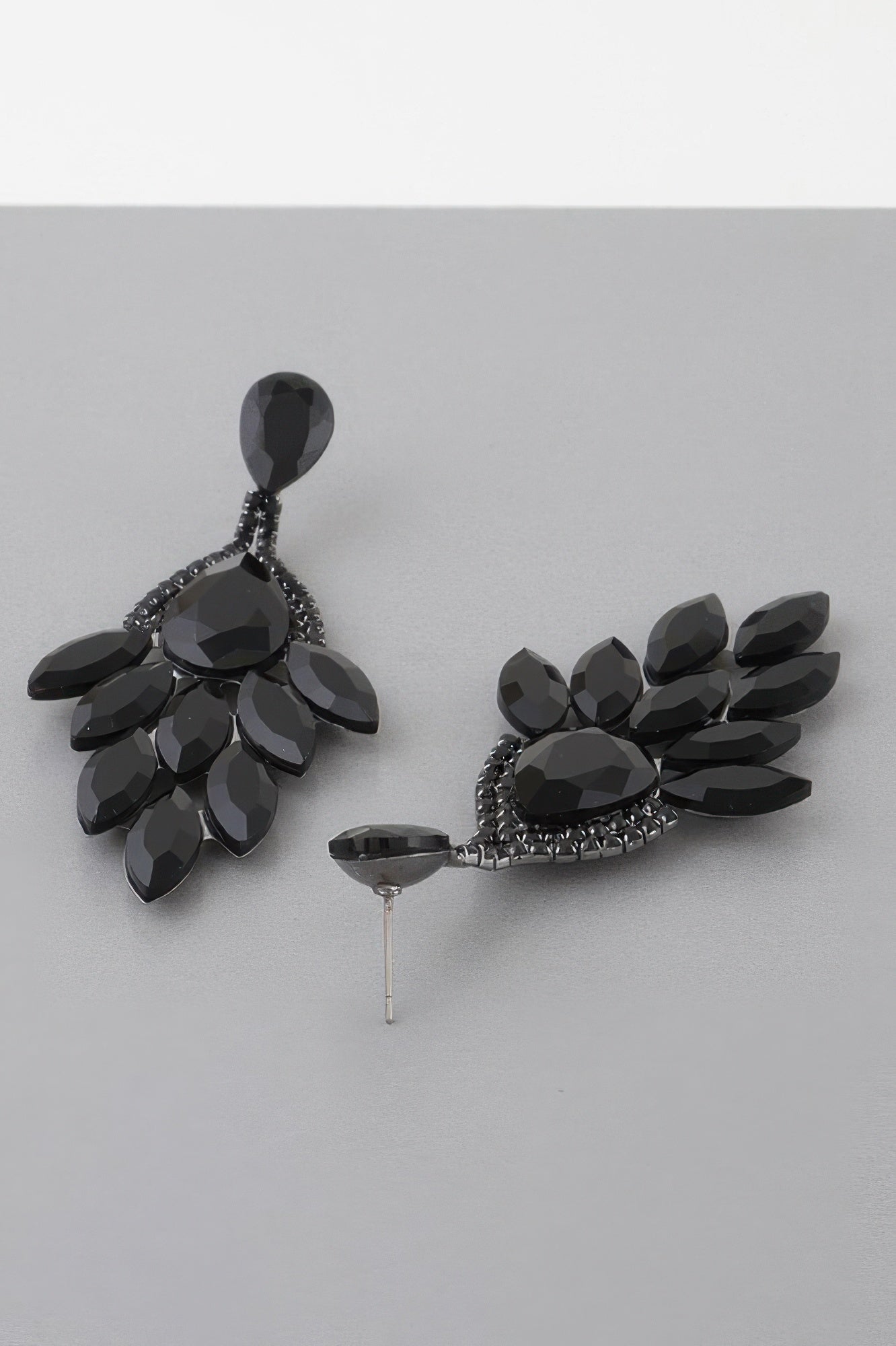 Rhinestone Teardrop Flare Earrings
