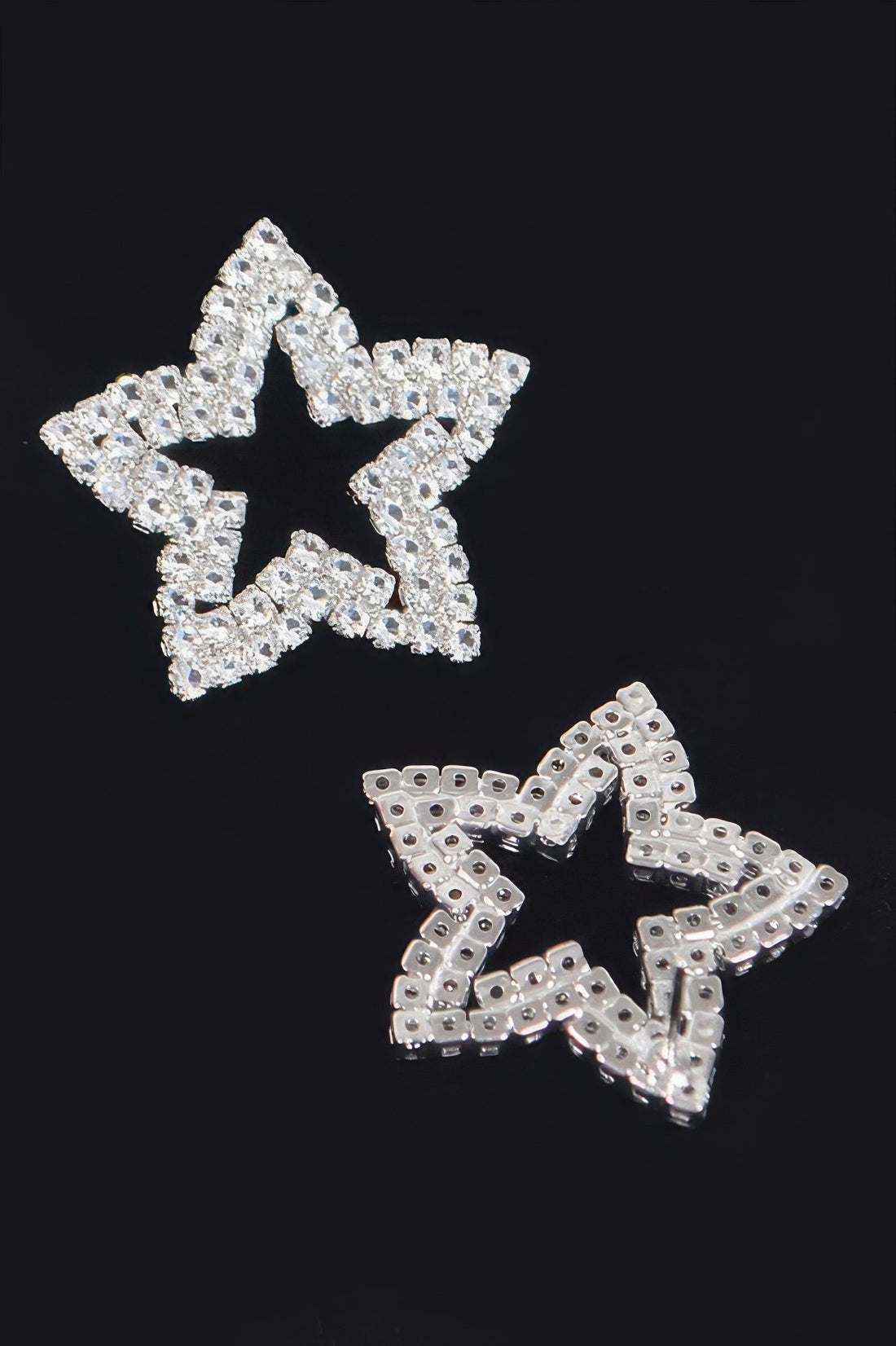 Star Shape Rhinestone Stud Earrings