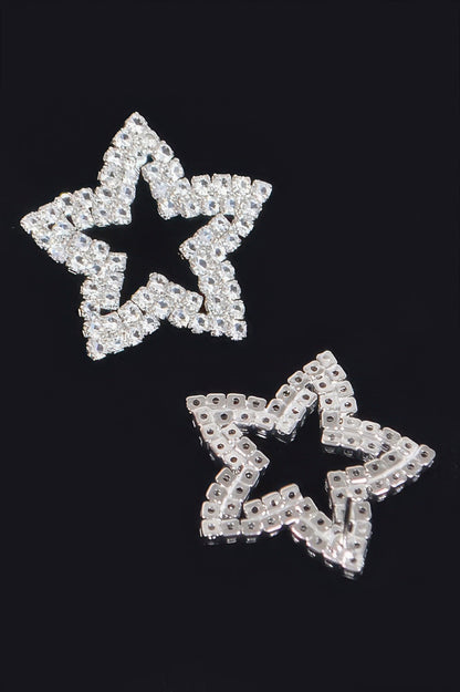 Star Shape Rhinestone Stud Earrings