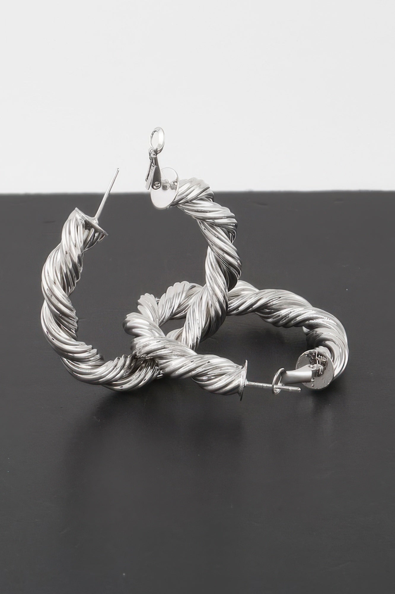 Twisted Rope Hoop Earrings