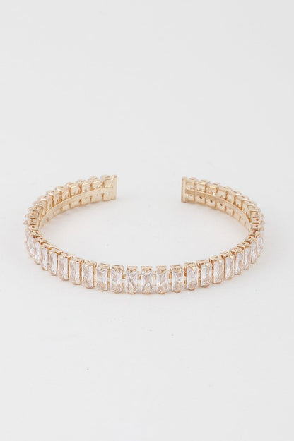 Crystal Bar Cuff Bracelet