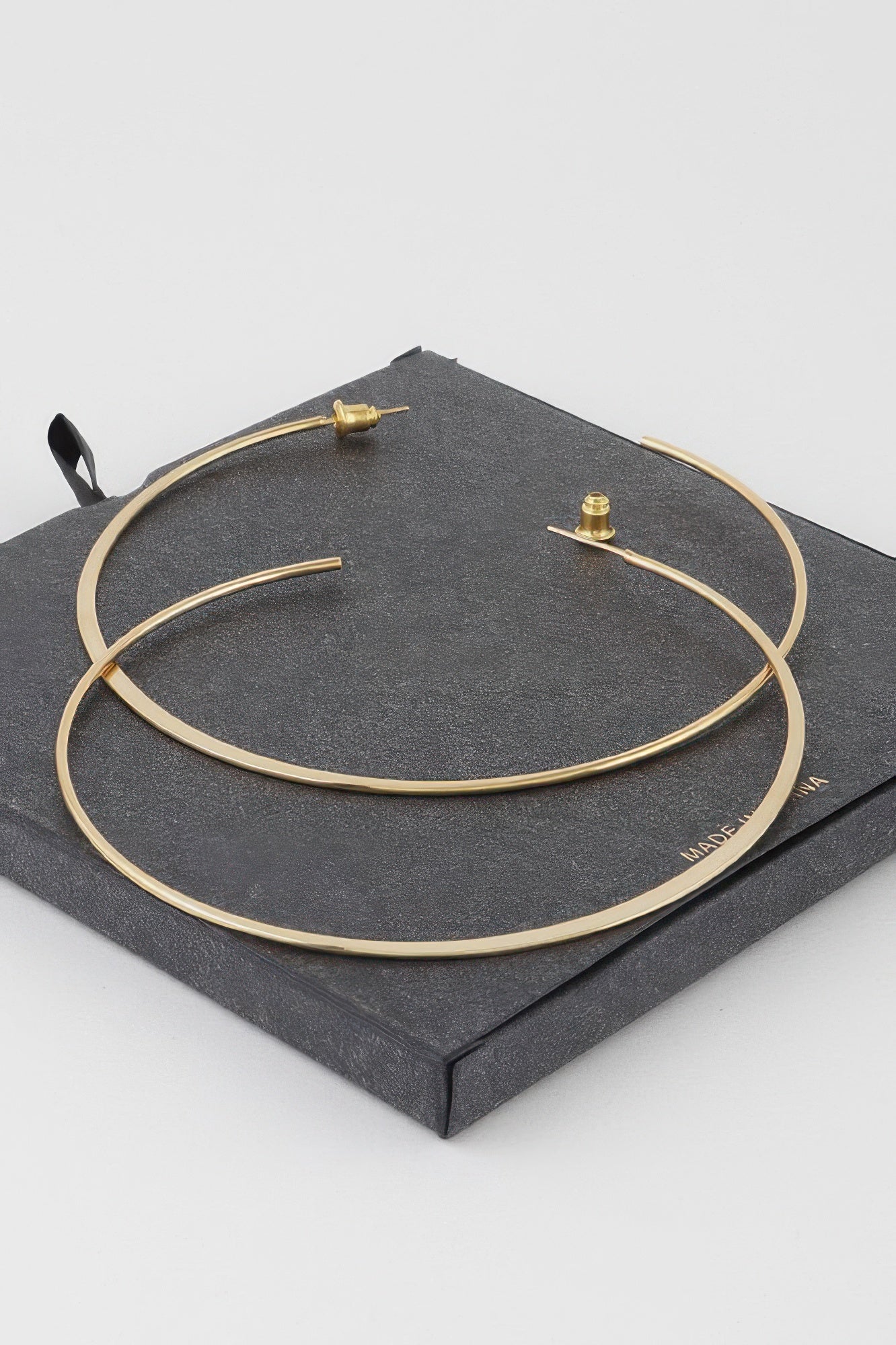 Oversized Metal Dipped Hoop Earrings