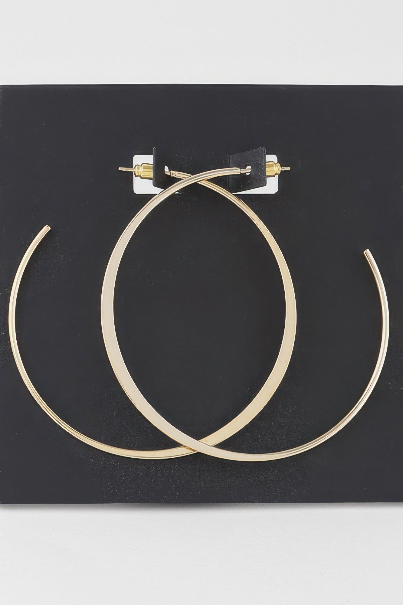 Oversized Flat Metal Hoop Earrings