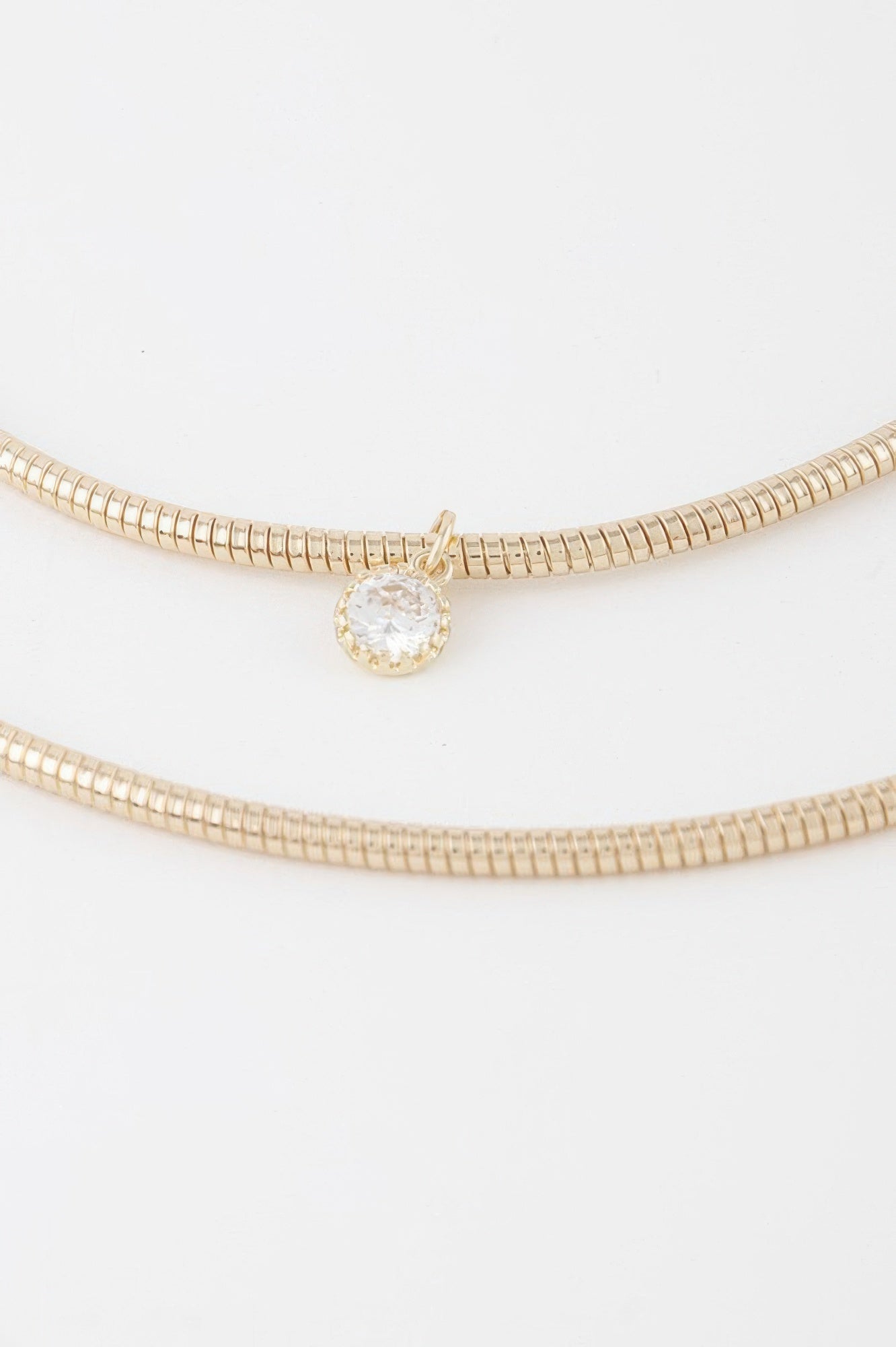 Double Jewel Coil Necklace