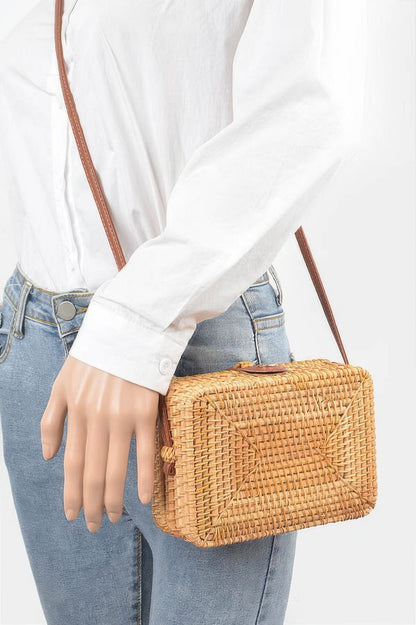 Crossbody Bamboo Box Bag