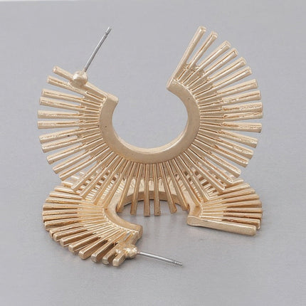 Rising Disk Hoop Earrings