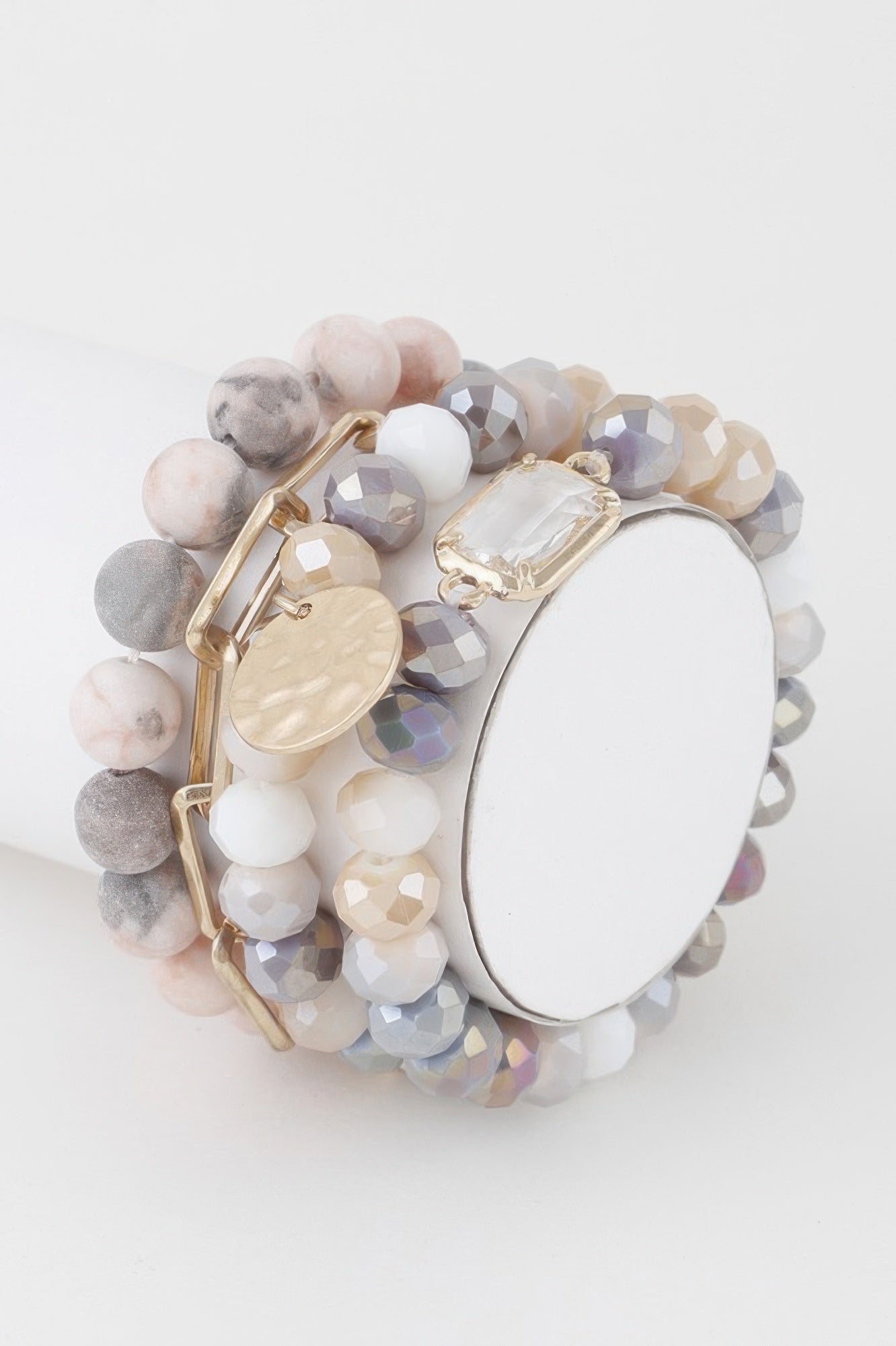 Multi Stone Crystal Beaded Bracelet