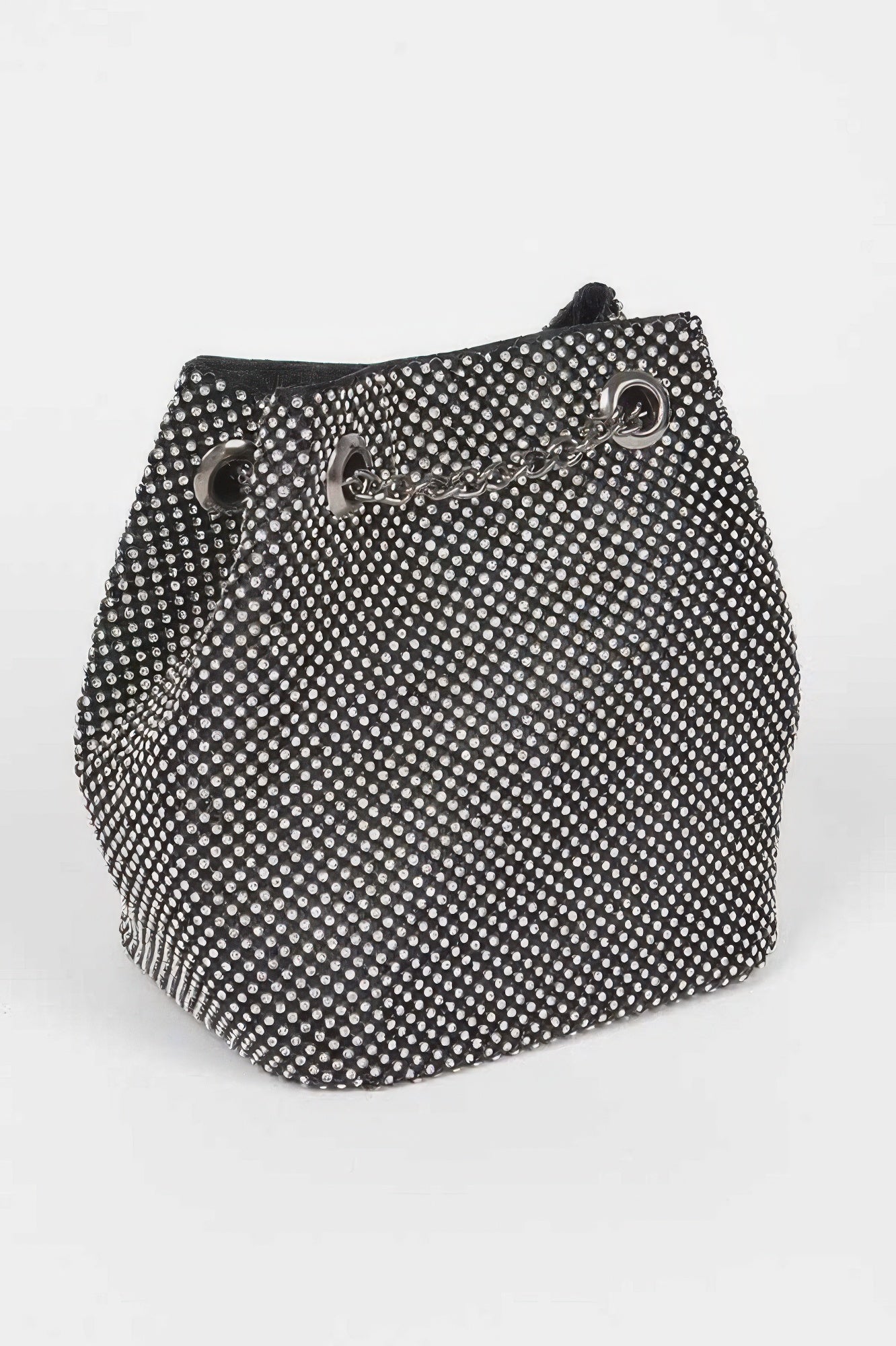 Rhinestone Bucket Chain Bag