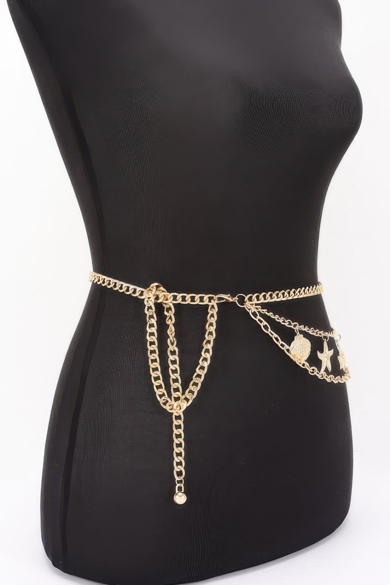 Seashell Starfish Layered Chain Belt