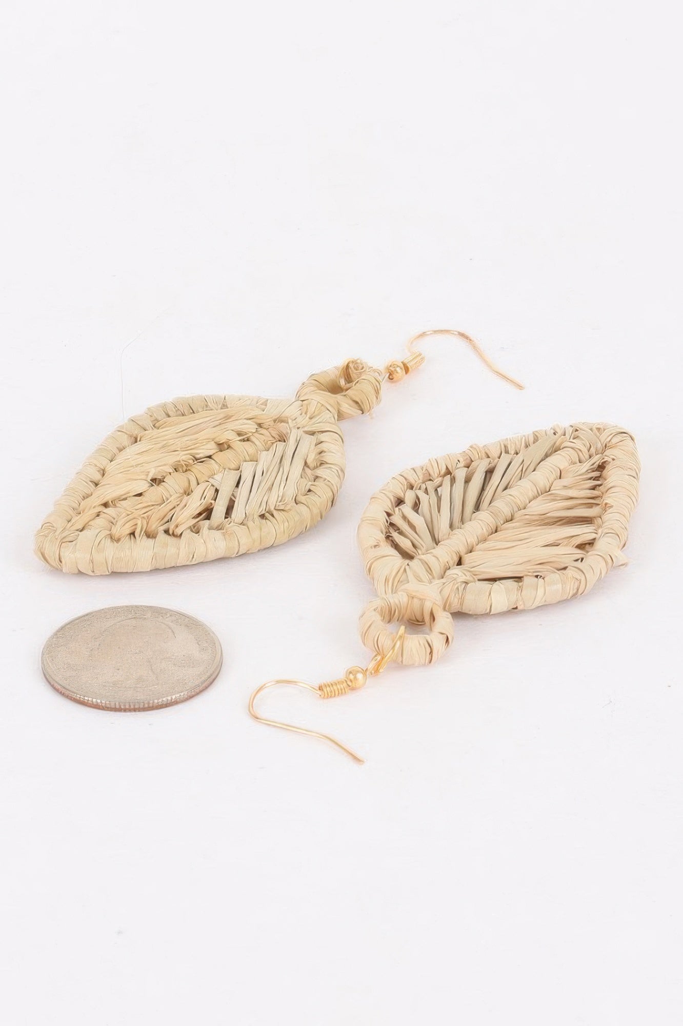 Faux Straw Earring