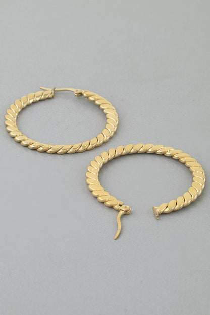 Chic Twisted Hoop Earrings