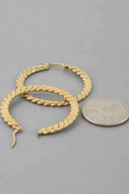 Chic Twisted Hoop Earrings