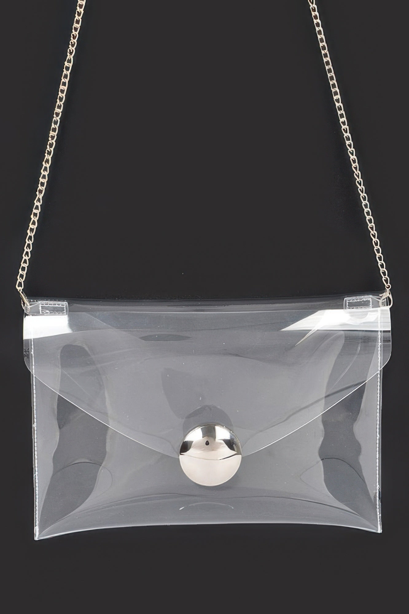 Transparent Metal Buckle Clutch
