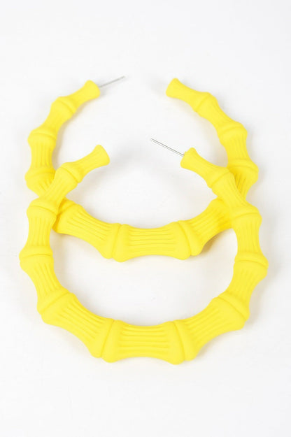 Color Paint Bamboo Shape Earring