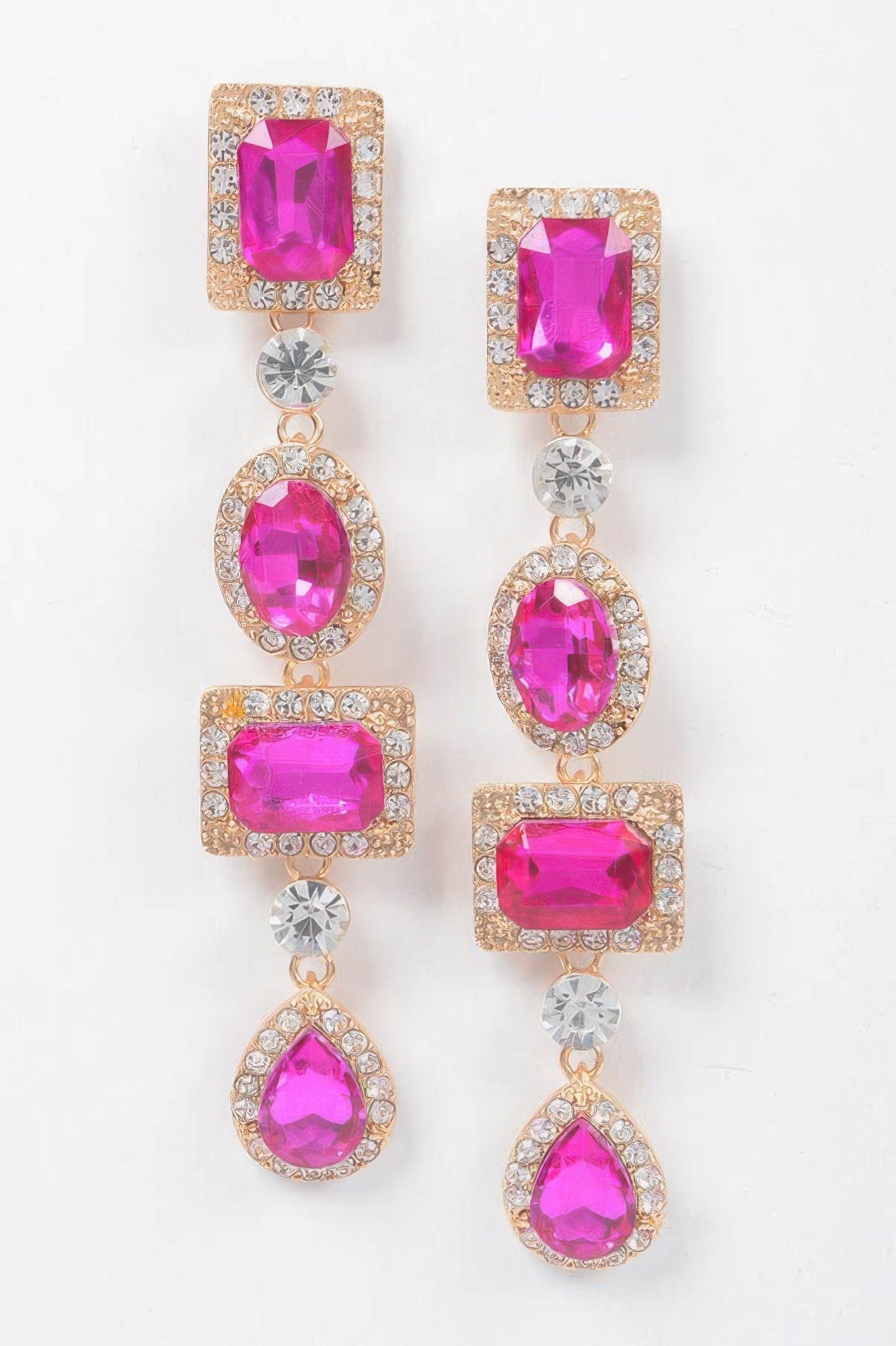 Multi Shape Stone Earring