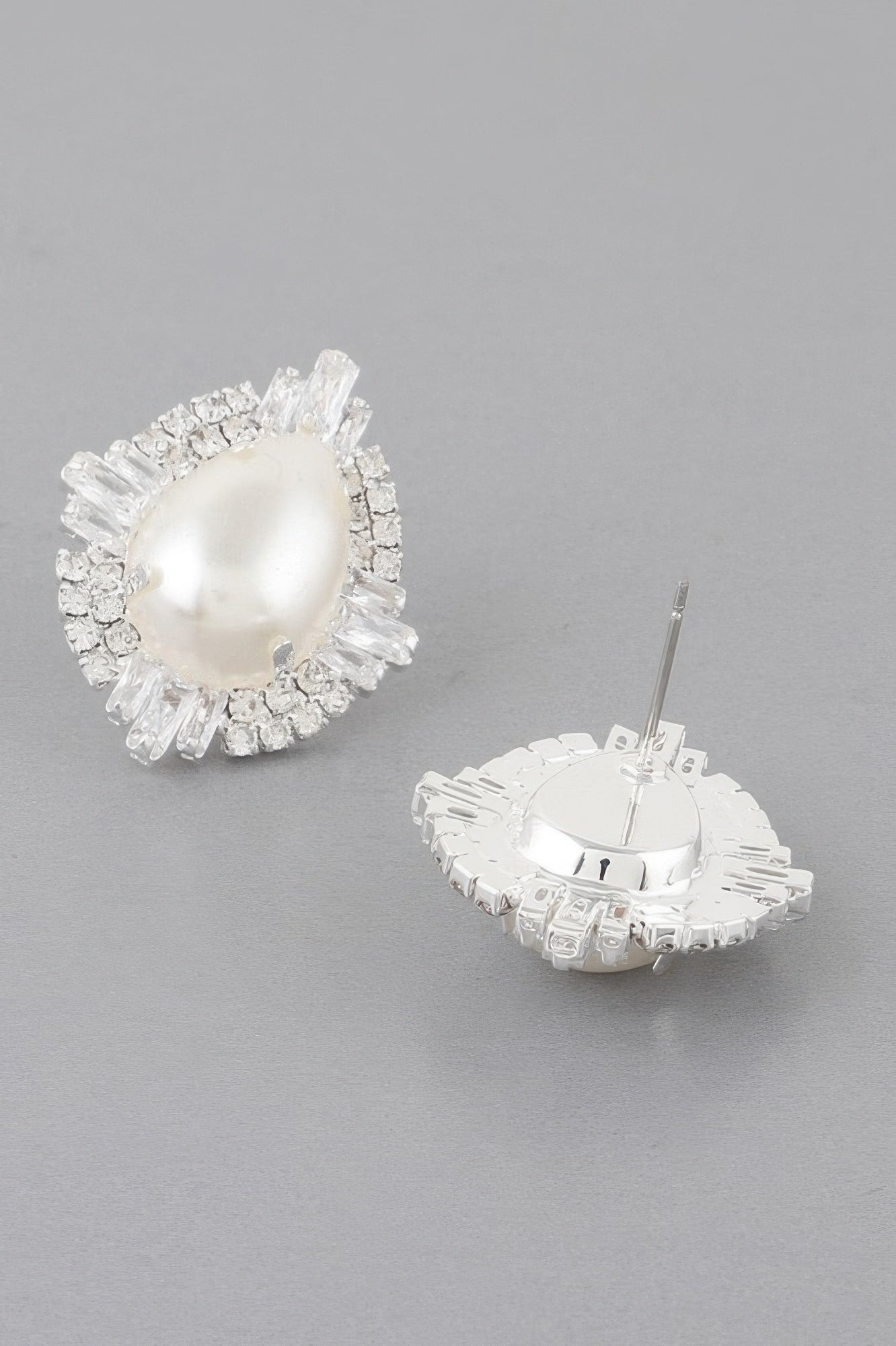 Jeweled Teardrop Crystal Stud Earrings