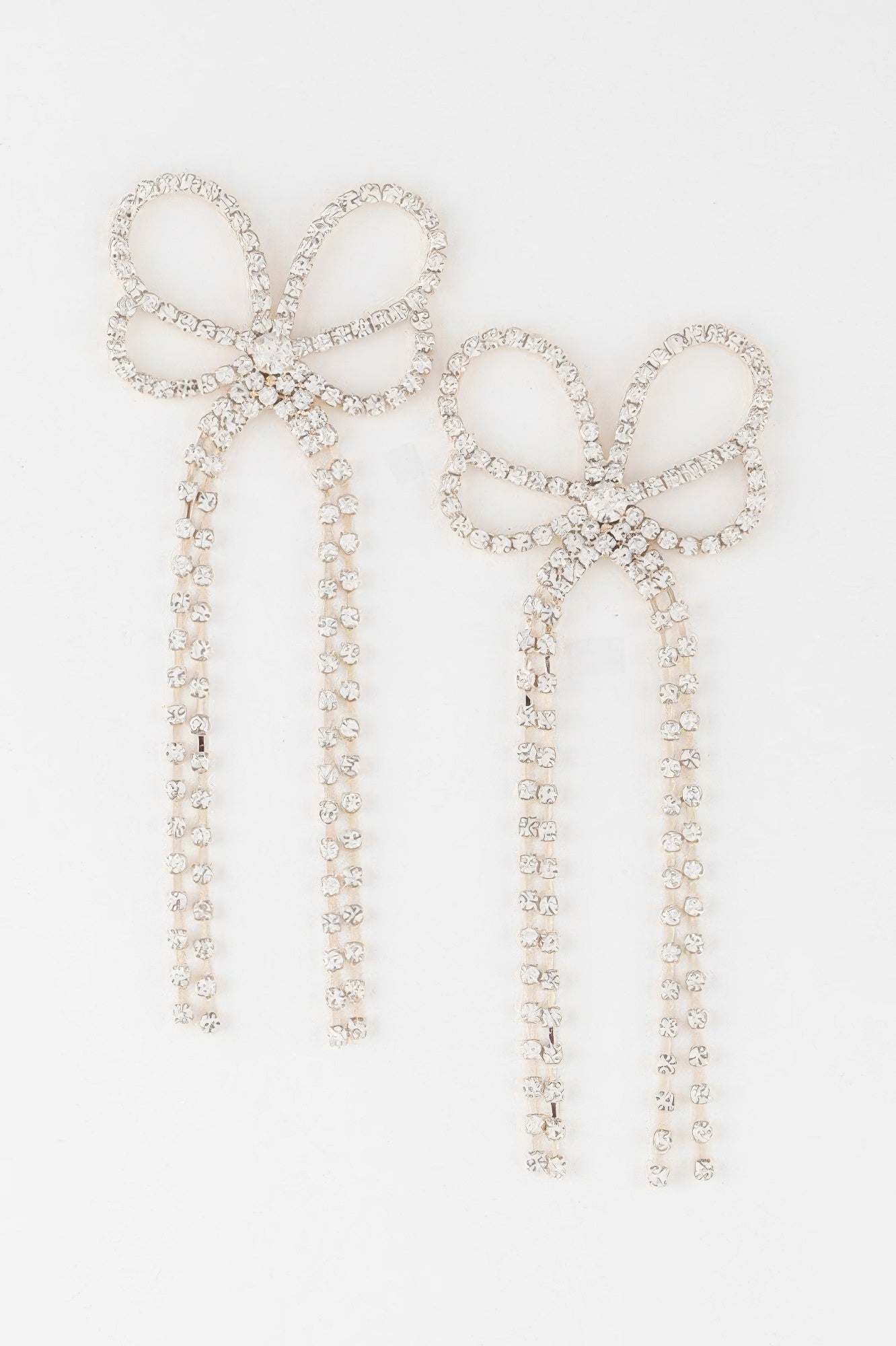 Jeweled Butterfly Drop Earrings