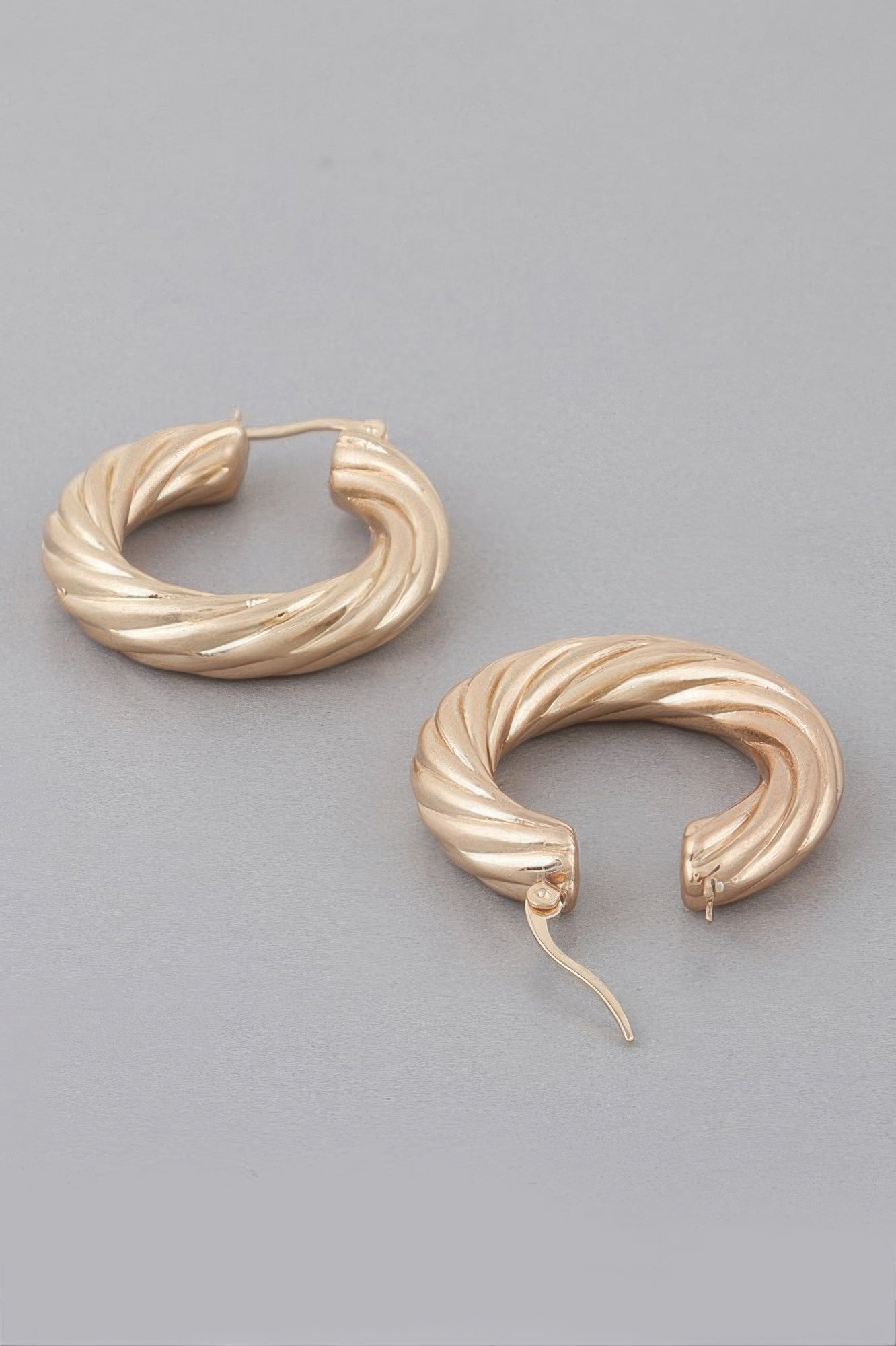 Bulky Twisted Hoop Earrings