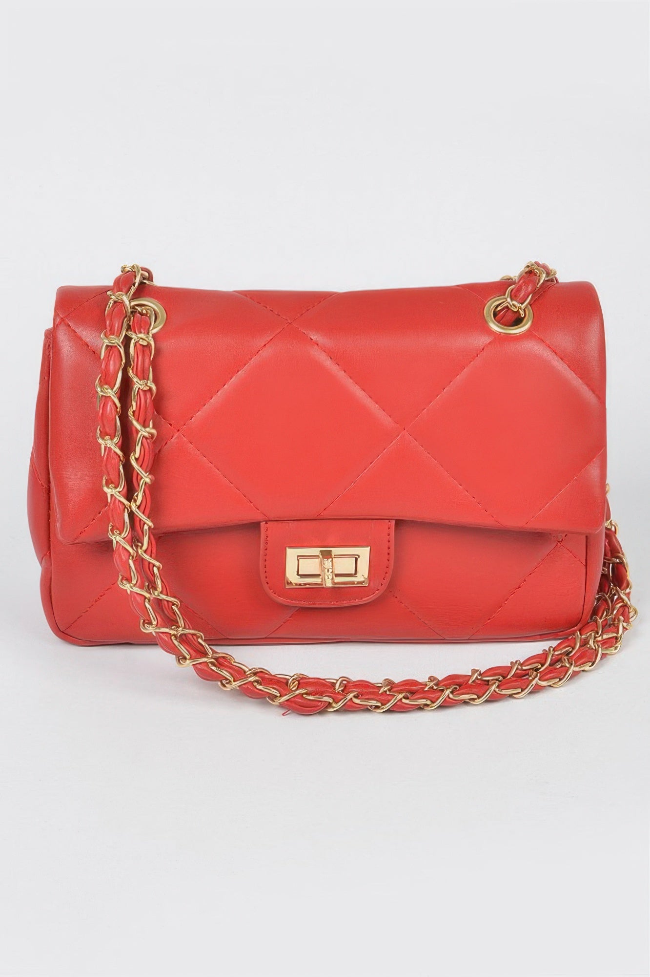 Wide Quilted Shoulder Bag