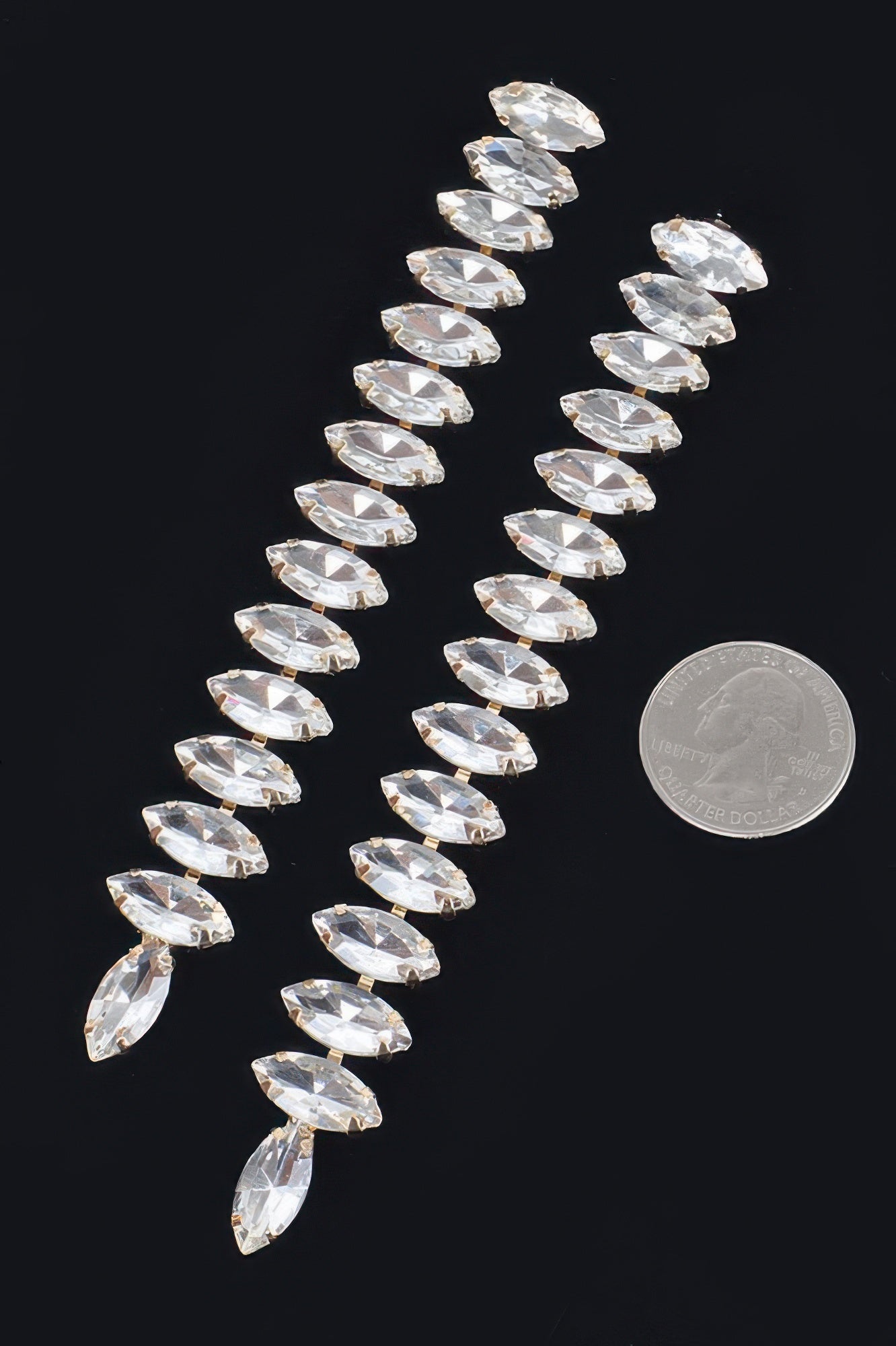 Long Stringed Gem Earring