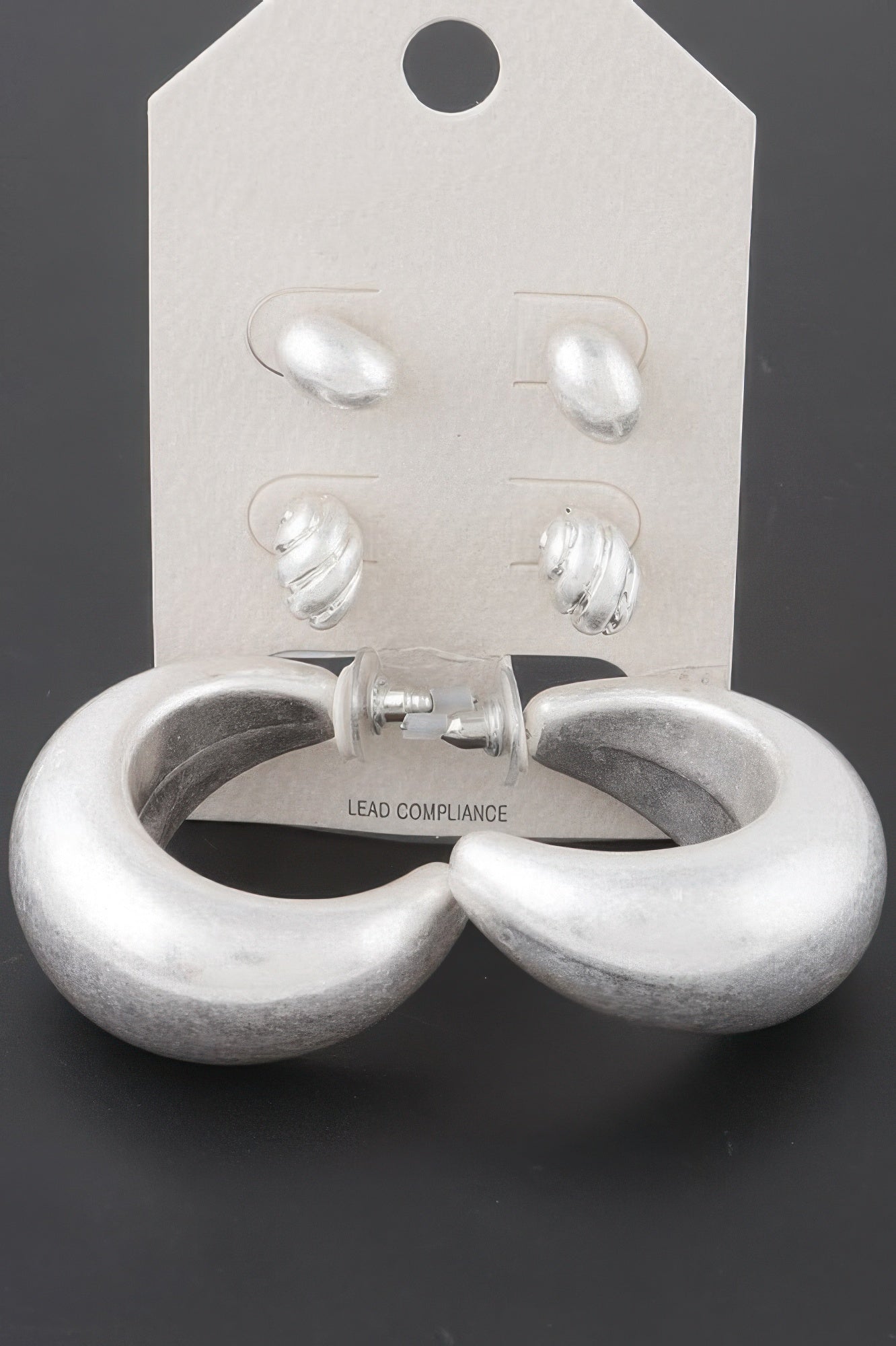 Textured Seashell Earrings Set
