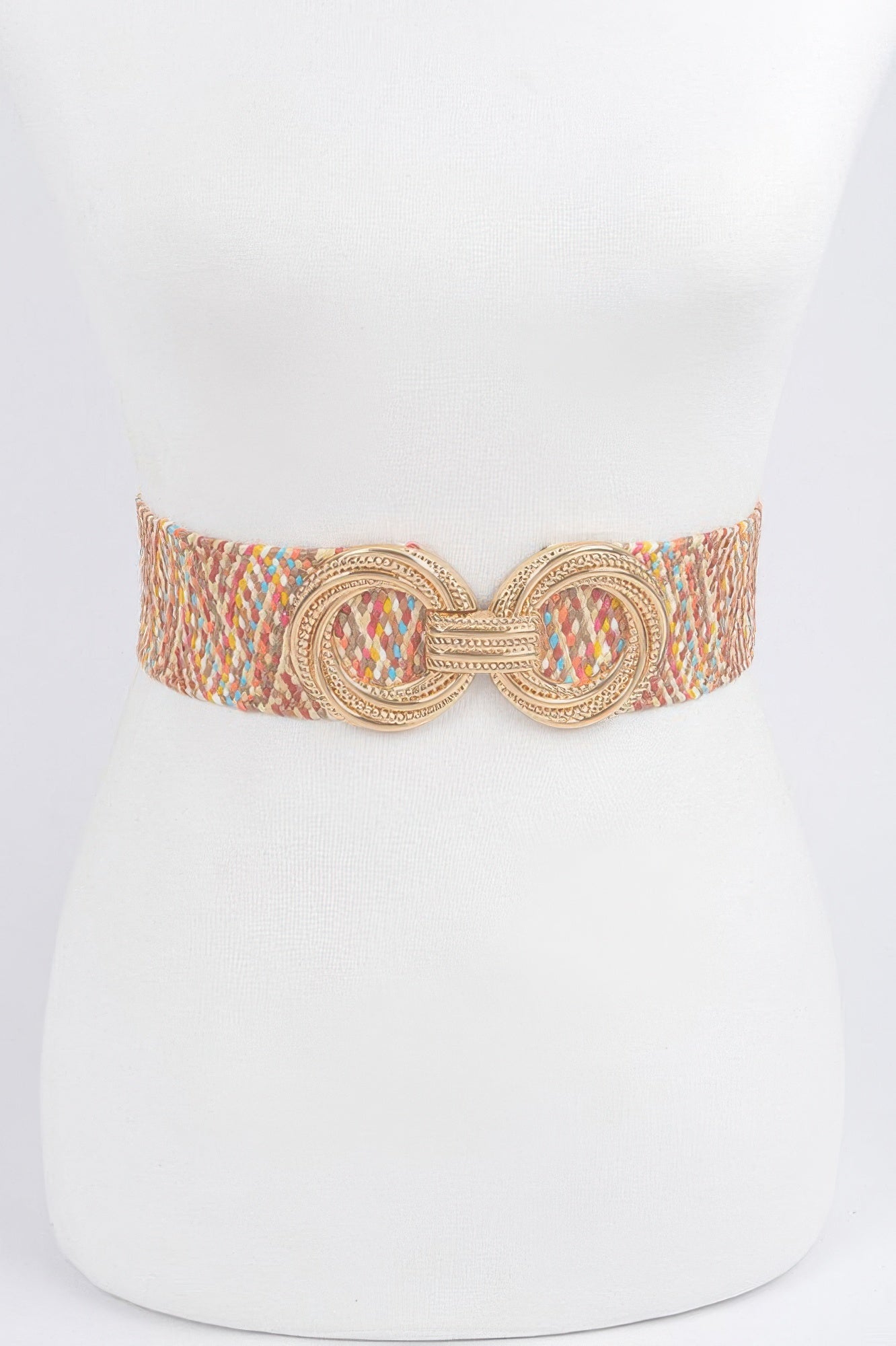Metal Buckle Stretch Waist Belt