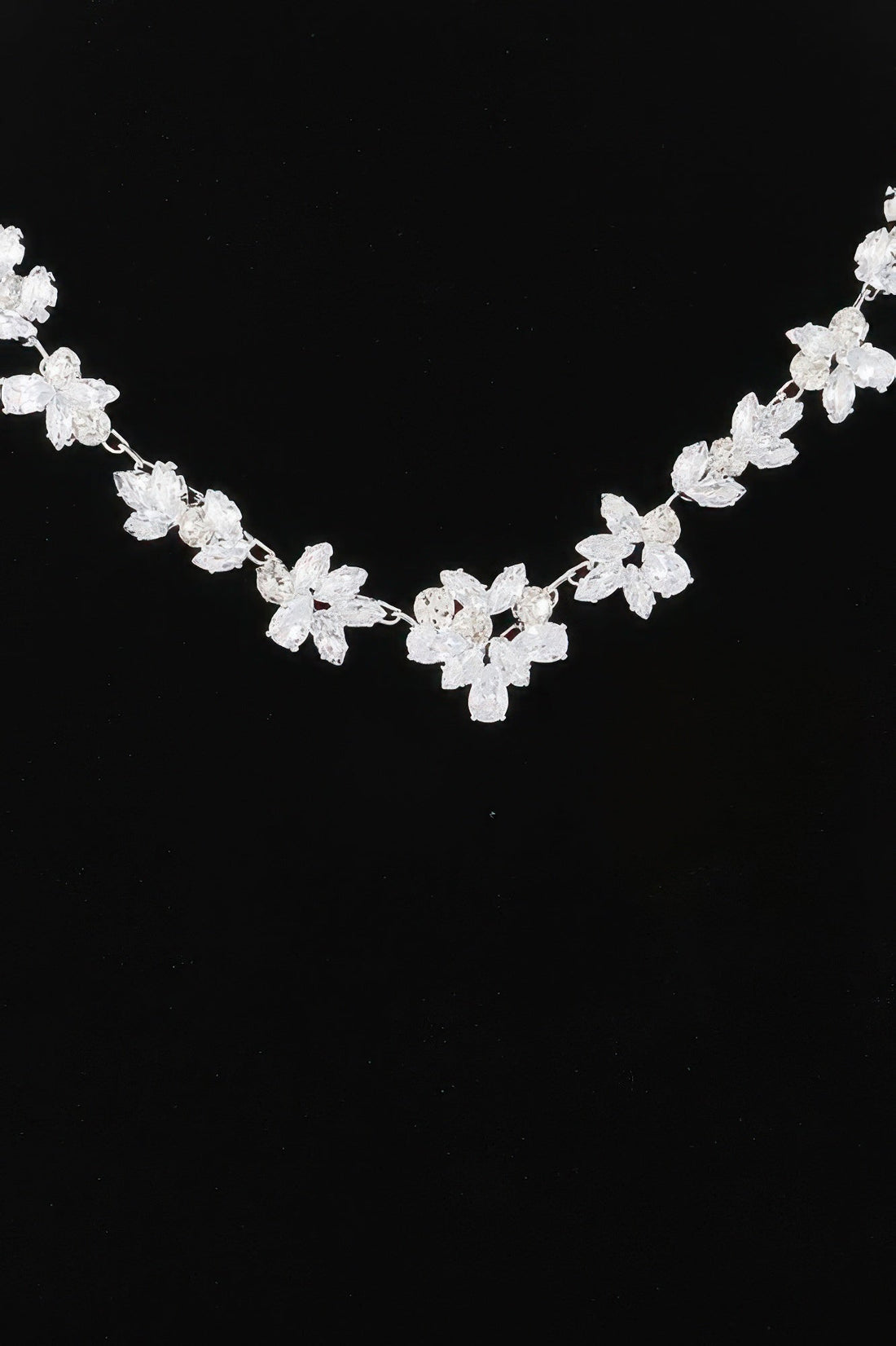 Crystal Flower Charm Necklace