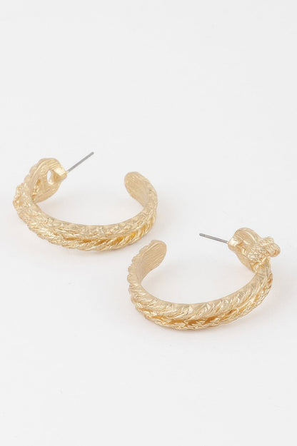 Braided Snake Hoop Earrings