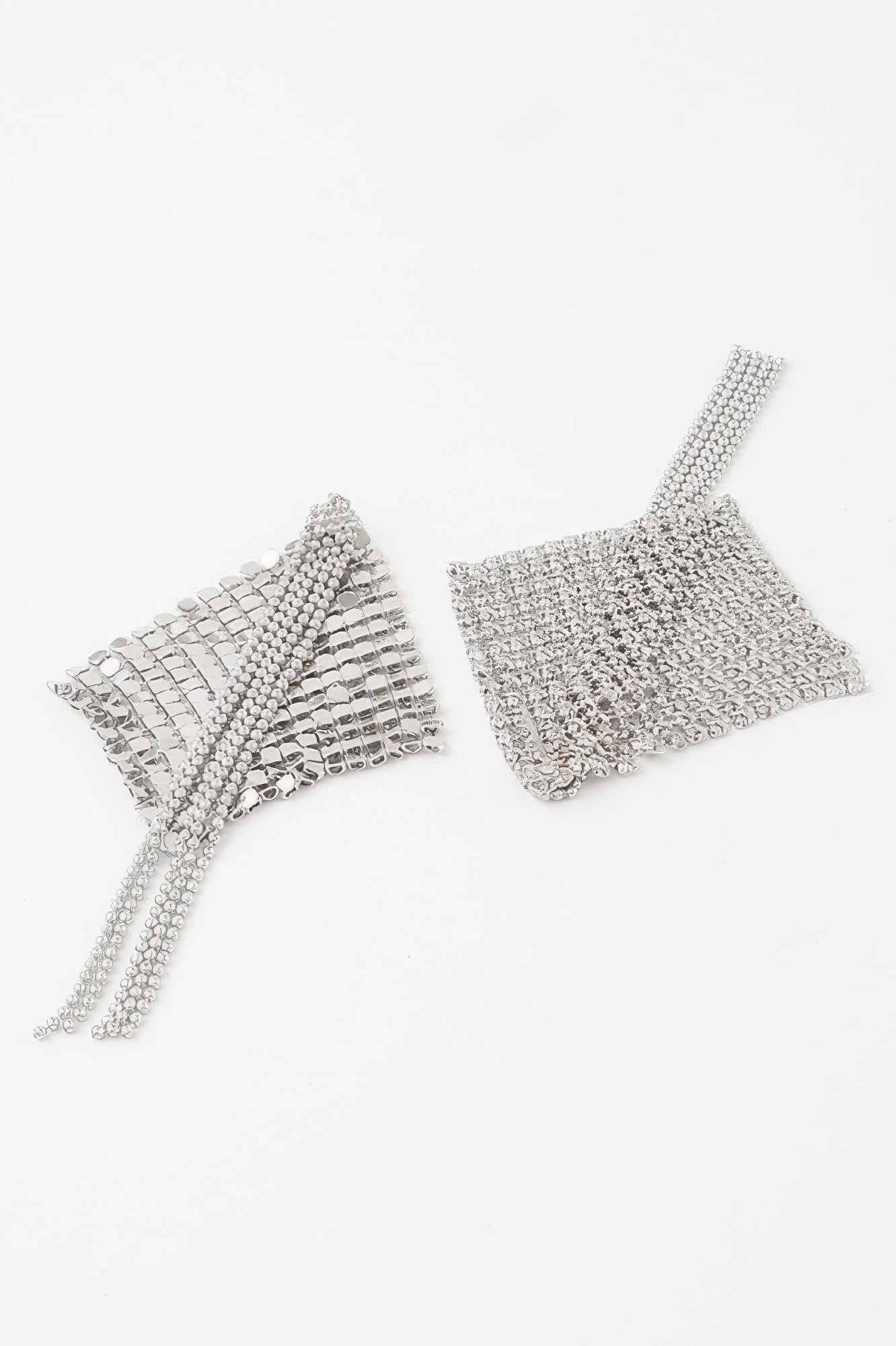 Abstract Bead Drop Diamond Earrings