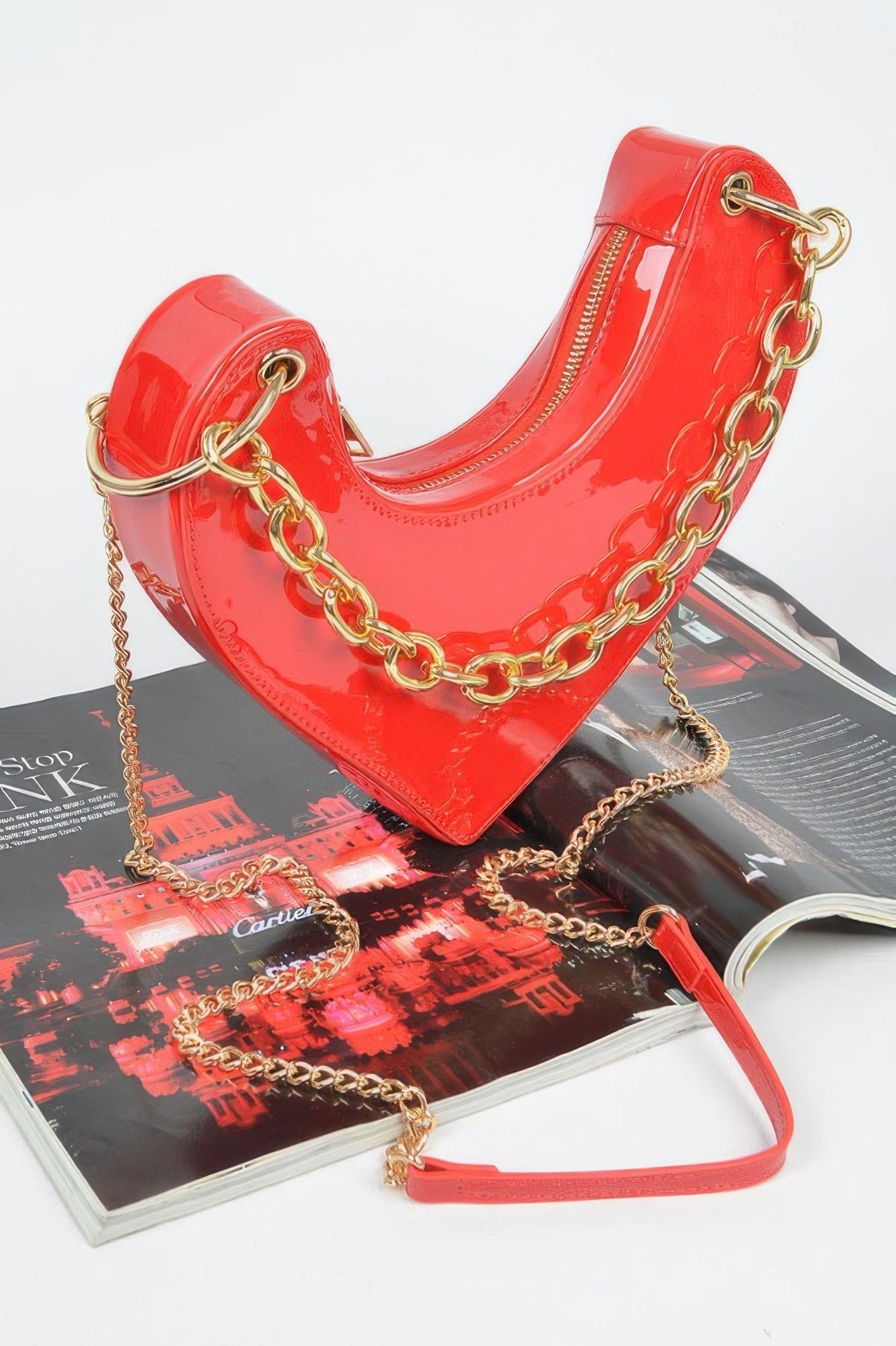 Heart Shape Oversized Handle Clutch