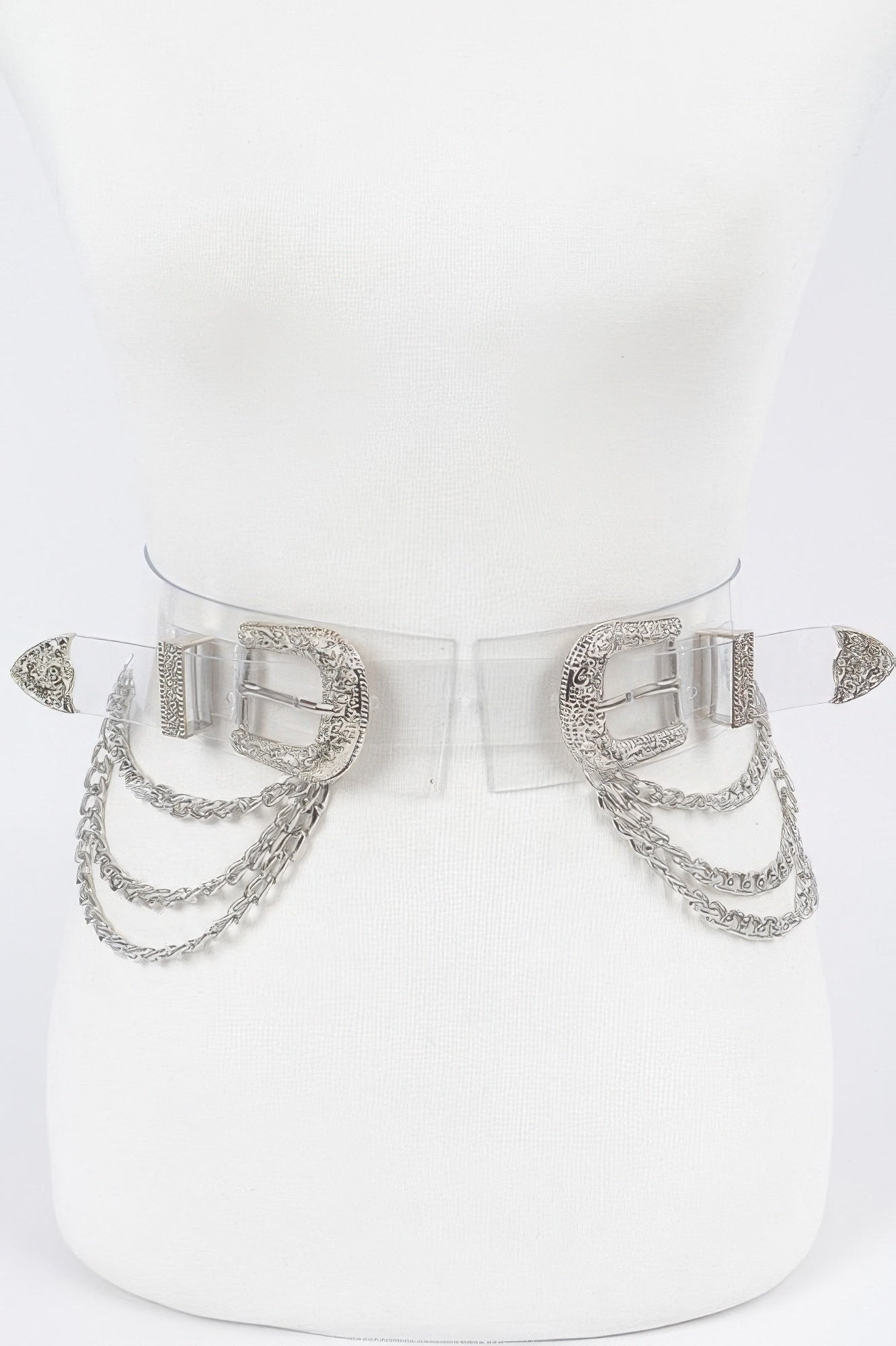 Plus Size Metal Buckle Chain Belt