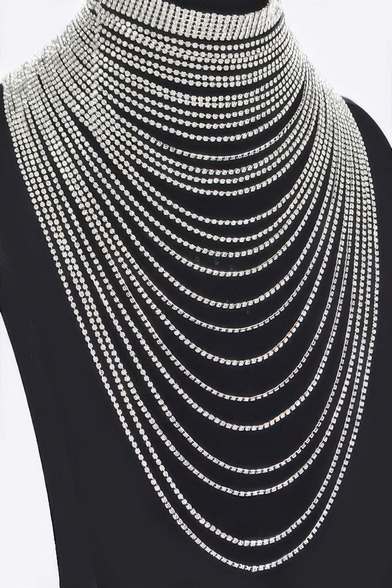 Multi Layered Rhinestone Necklace