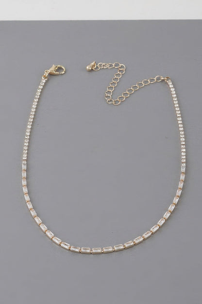 Cubic Crystal Jewel Necklace
