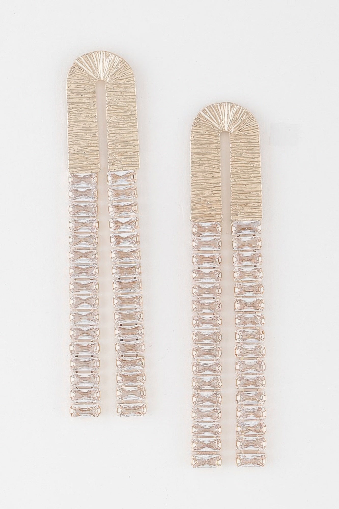 Crystal Arch Drop Earrings