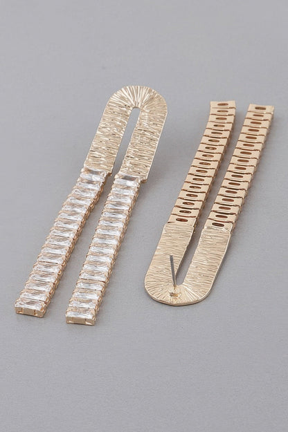 Crystal Arch Drop Earrings
