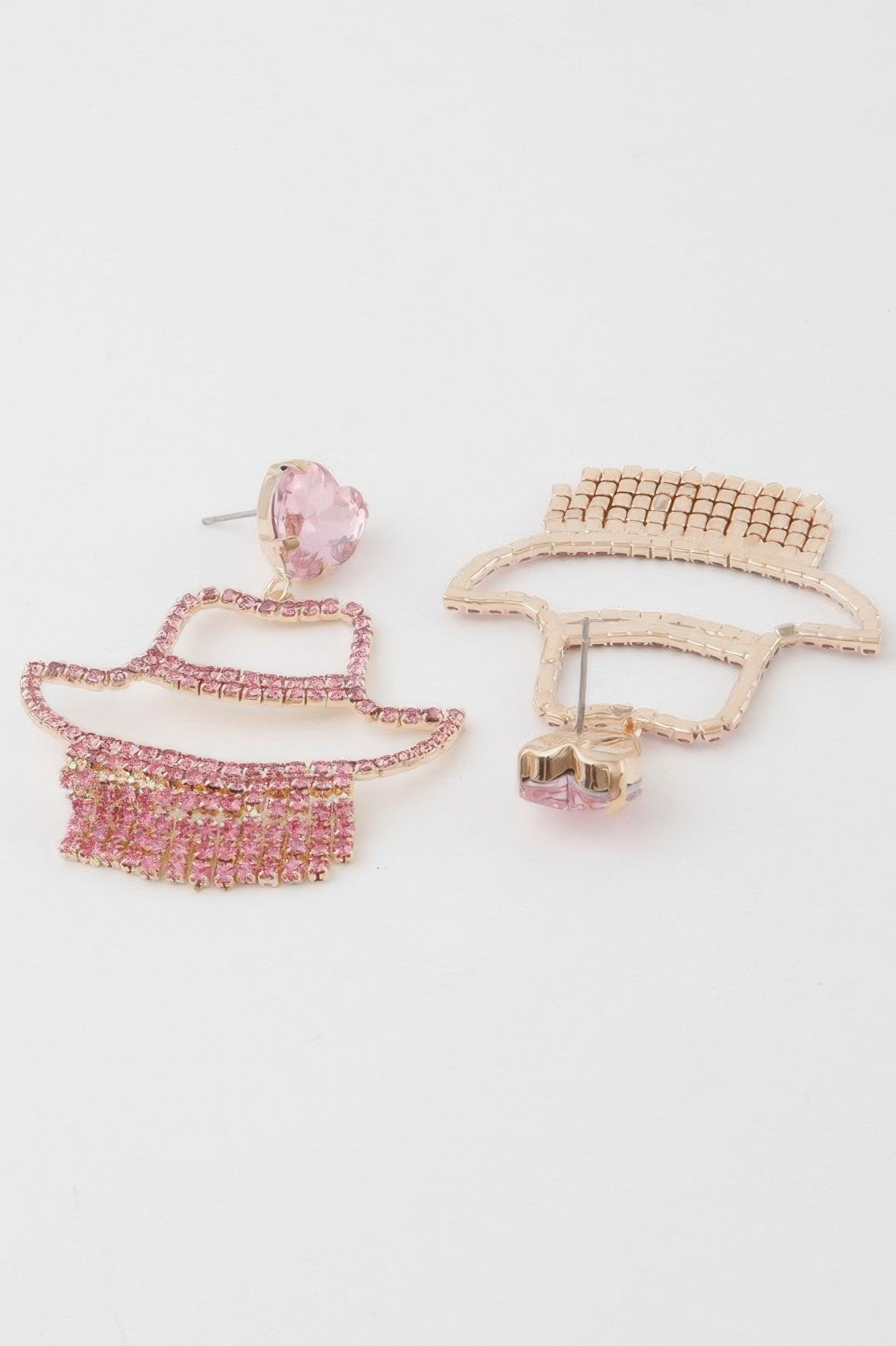 Rhinestone Heart Girl Earrings