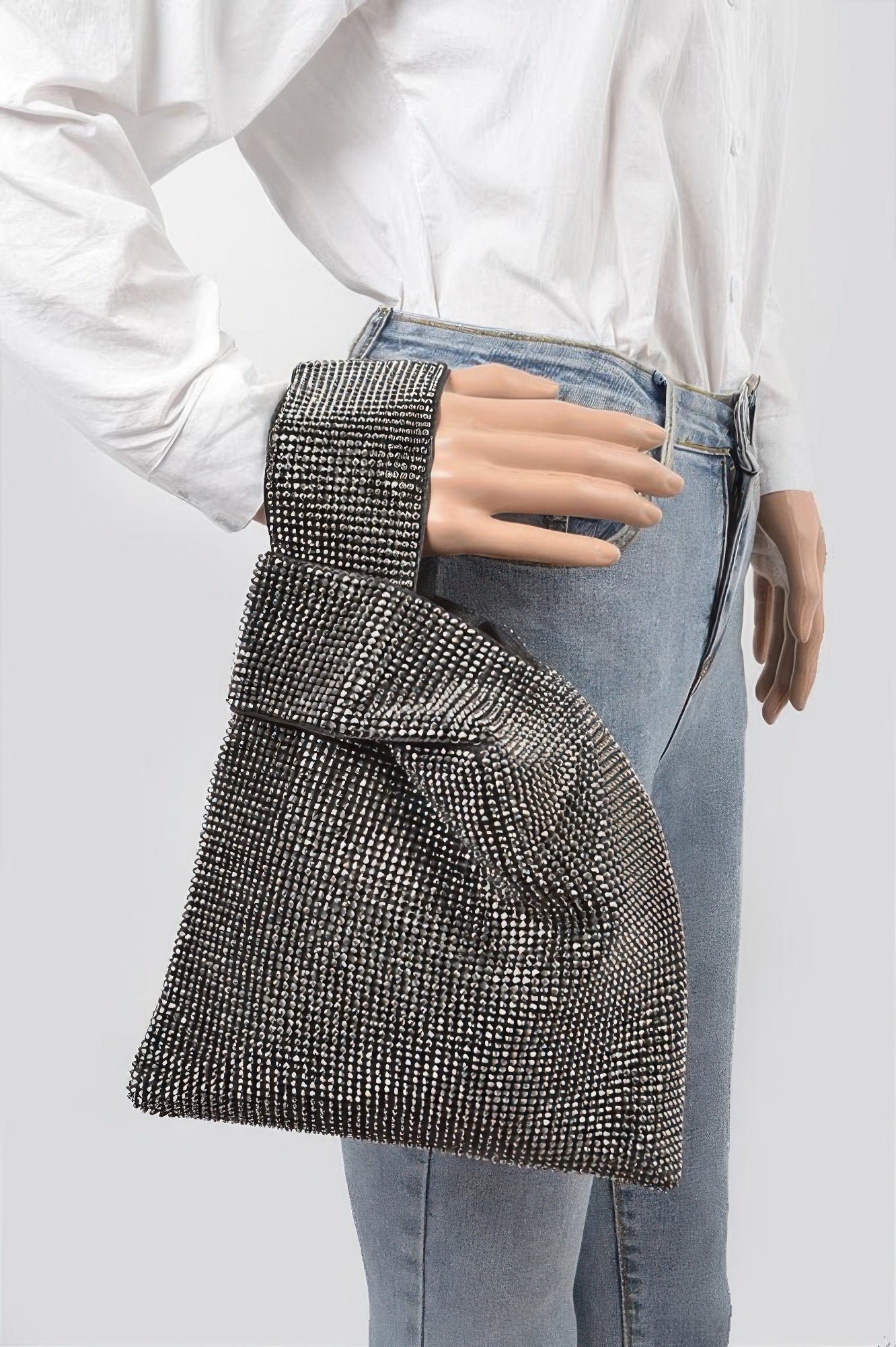 Rhinestone Studded Tote Bag