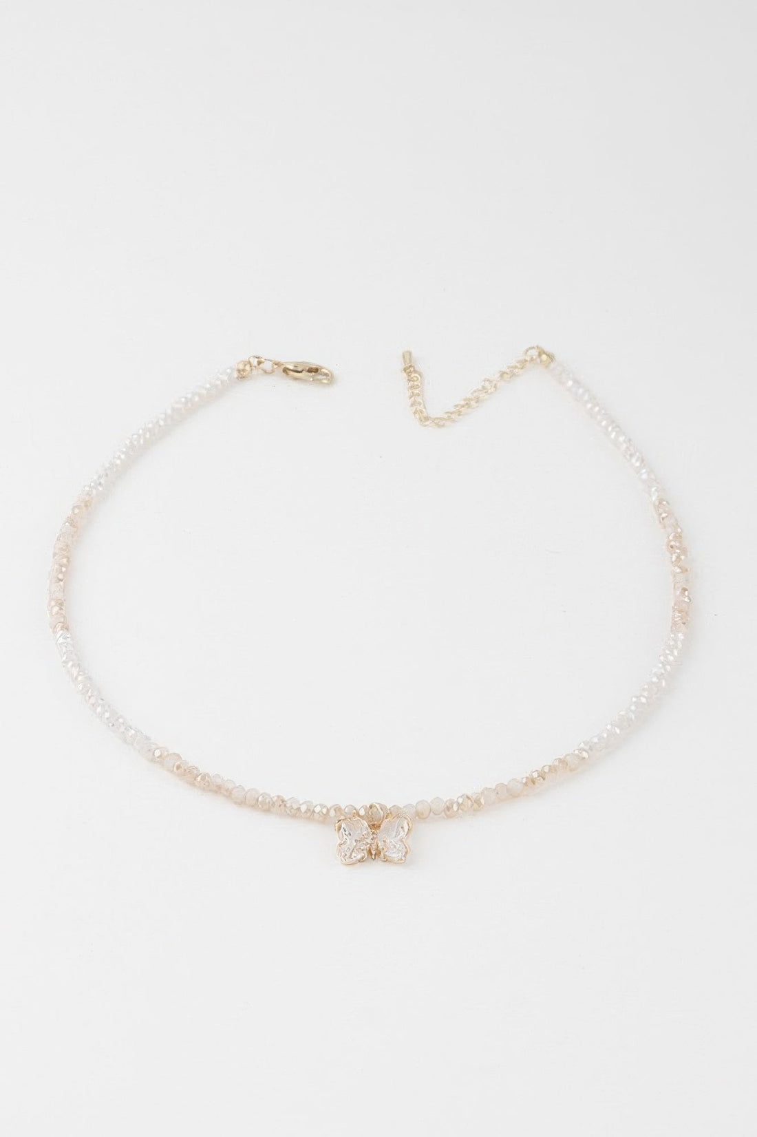 Crystal Butterfly Beaded Necklace
