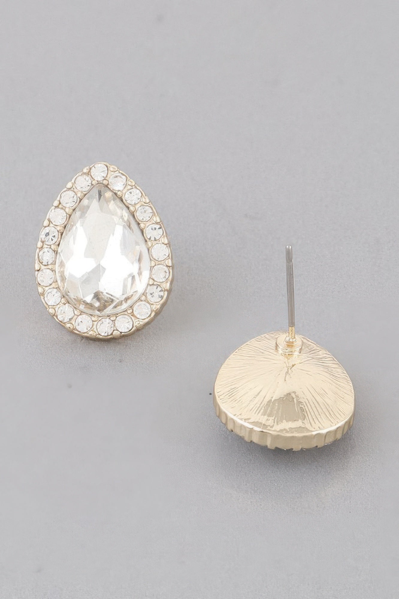Jewel Teardrop Stud Earrings