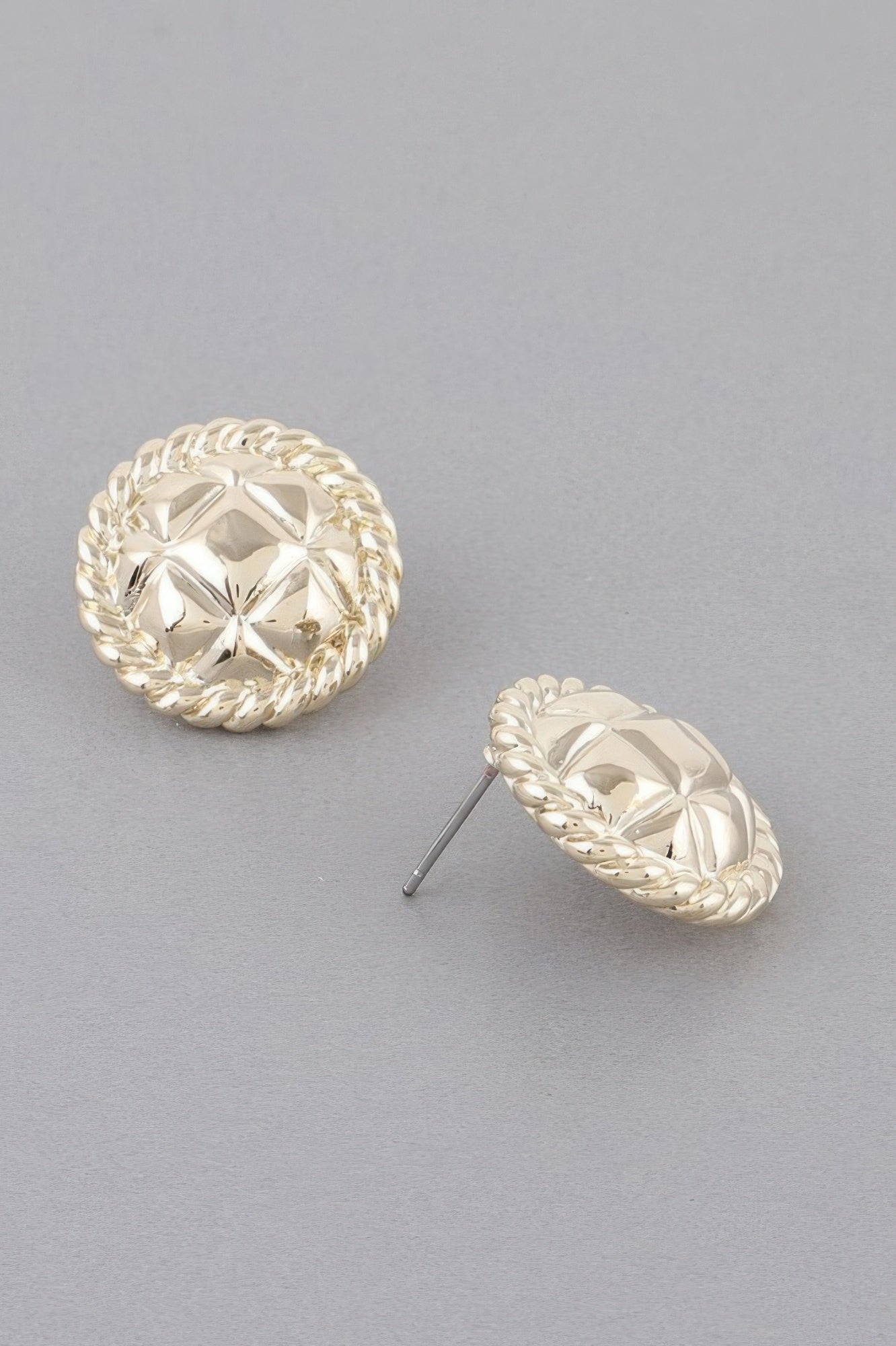 Quilted Twist Stud Earrings