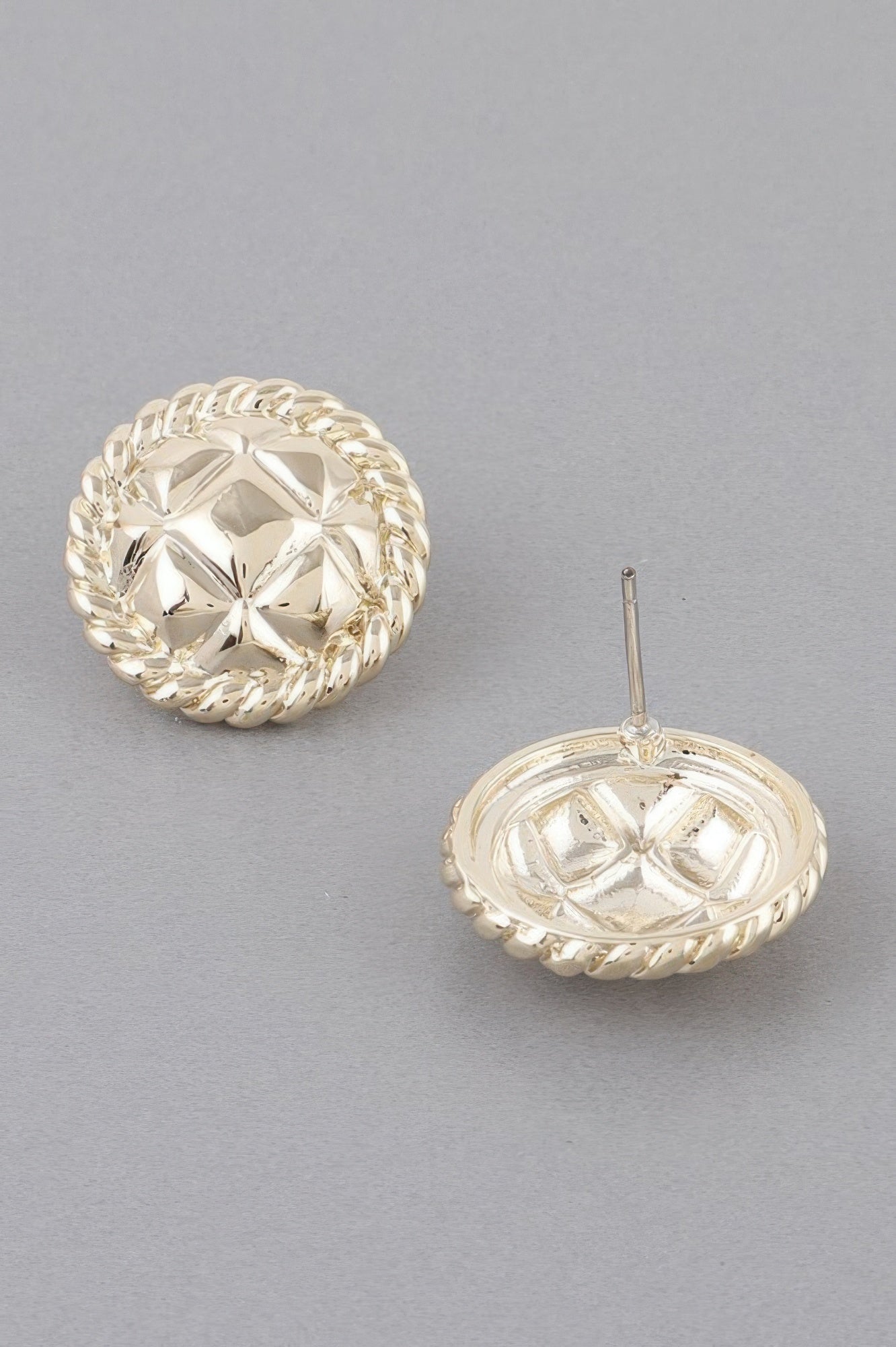 Quilted Twist Stud Earrings