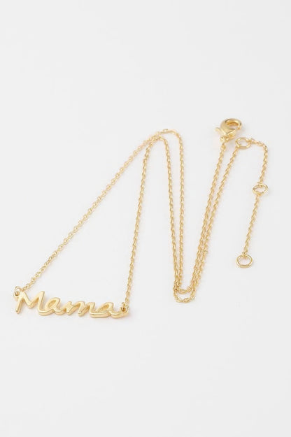 Cursive Mama Script Necklace
