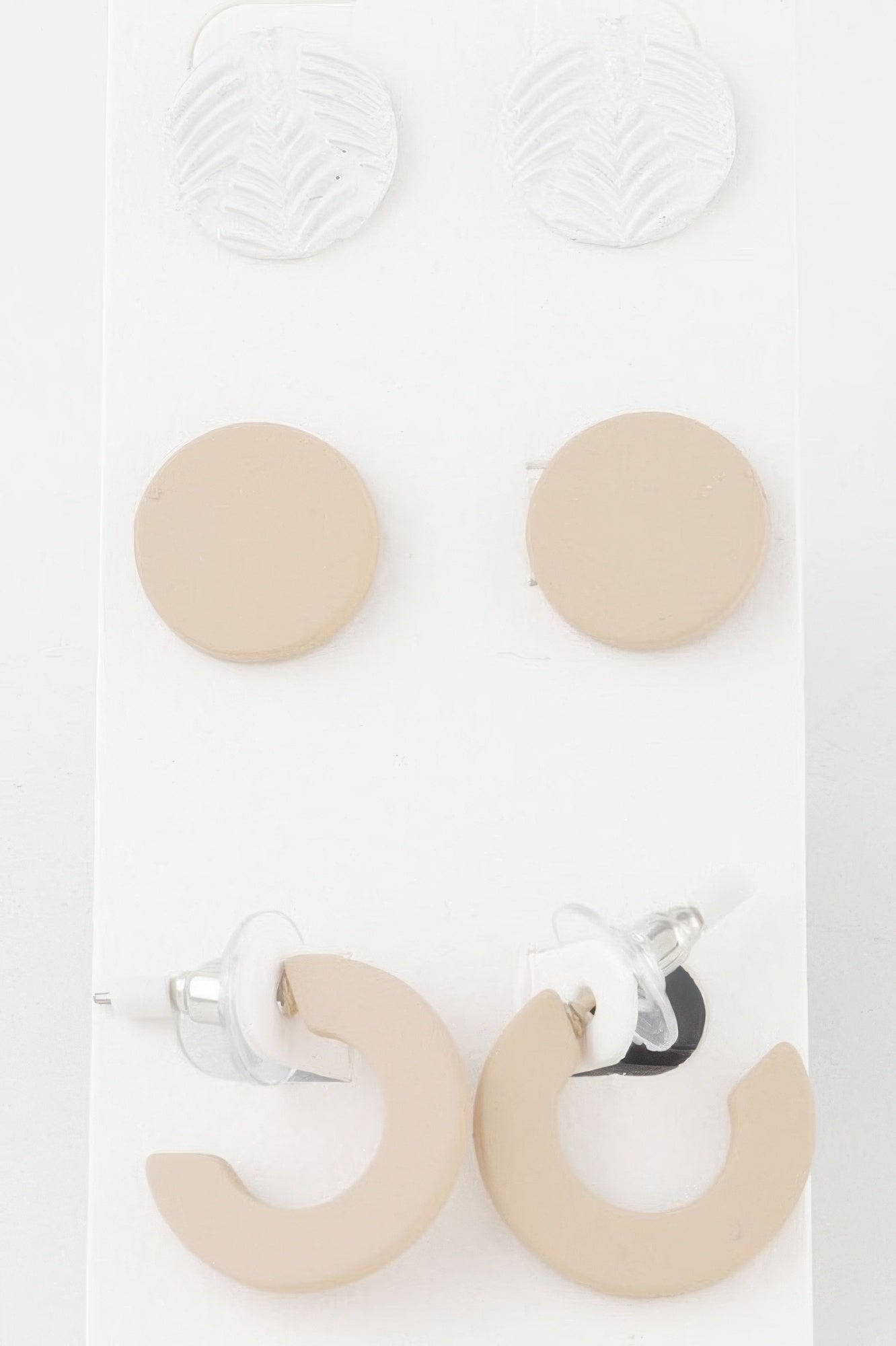 Two Toned Nature Earrings Set