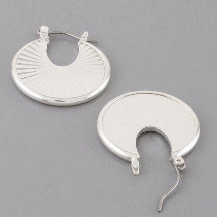 Rising Disk Hoop Earrings