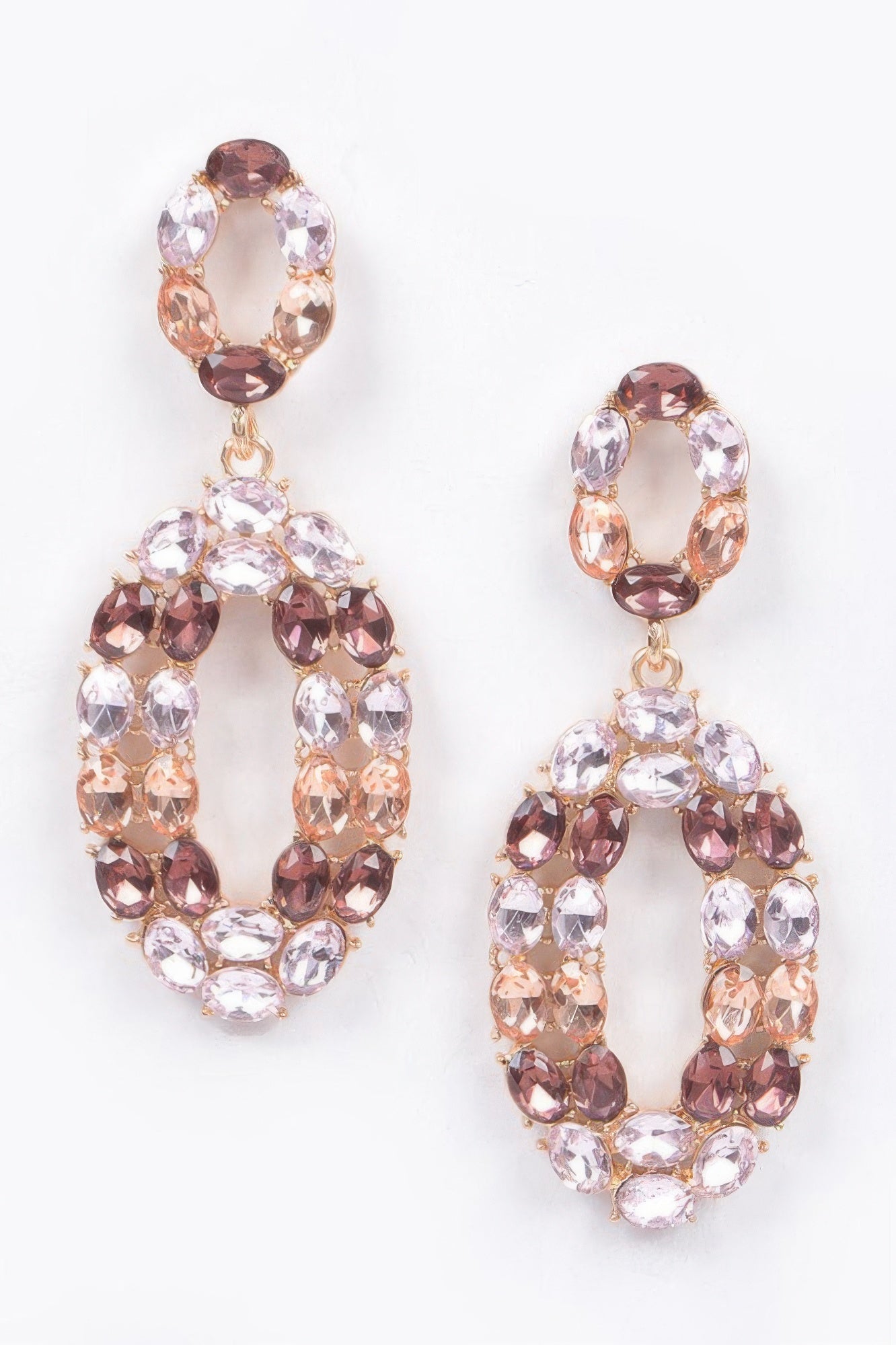 Rhinestone Oval Daggle Earring