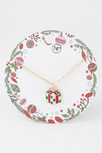 Checker Gift Chain Necklace